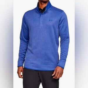 Under Armour Men’s Sz S UA Golf Storm Royal‎ Blue 1/4 Snap Fleece Pullover